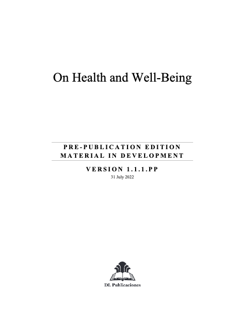 On Health and Well-Being